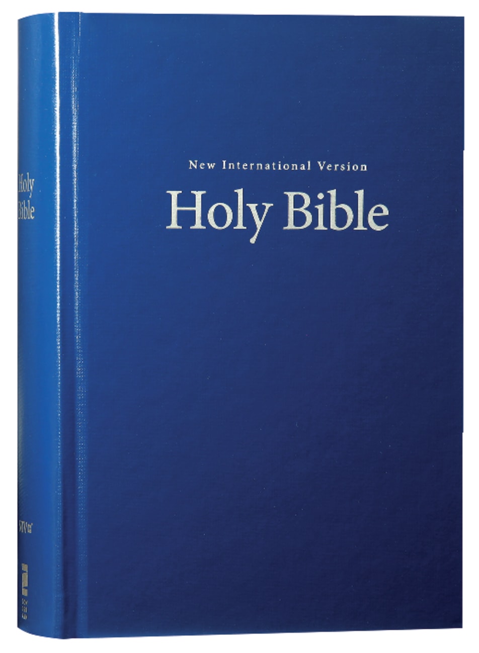 NIV Single-Column Pew and Worship Bible Large Print Blue (Black Letter Edition) Hardback