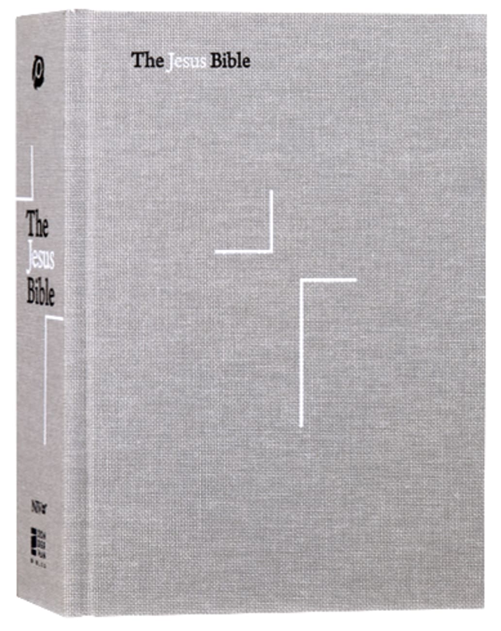 NIV the Jesus Bible Gray Linen Comfort Print Edition (Black Letter Edition) Fabric Over Hardback