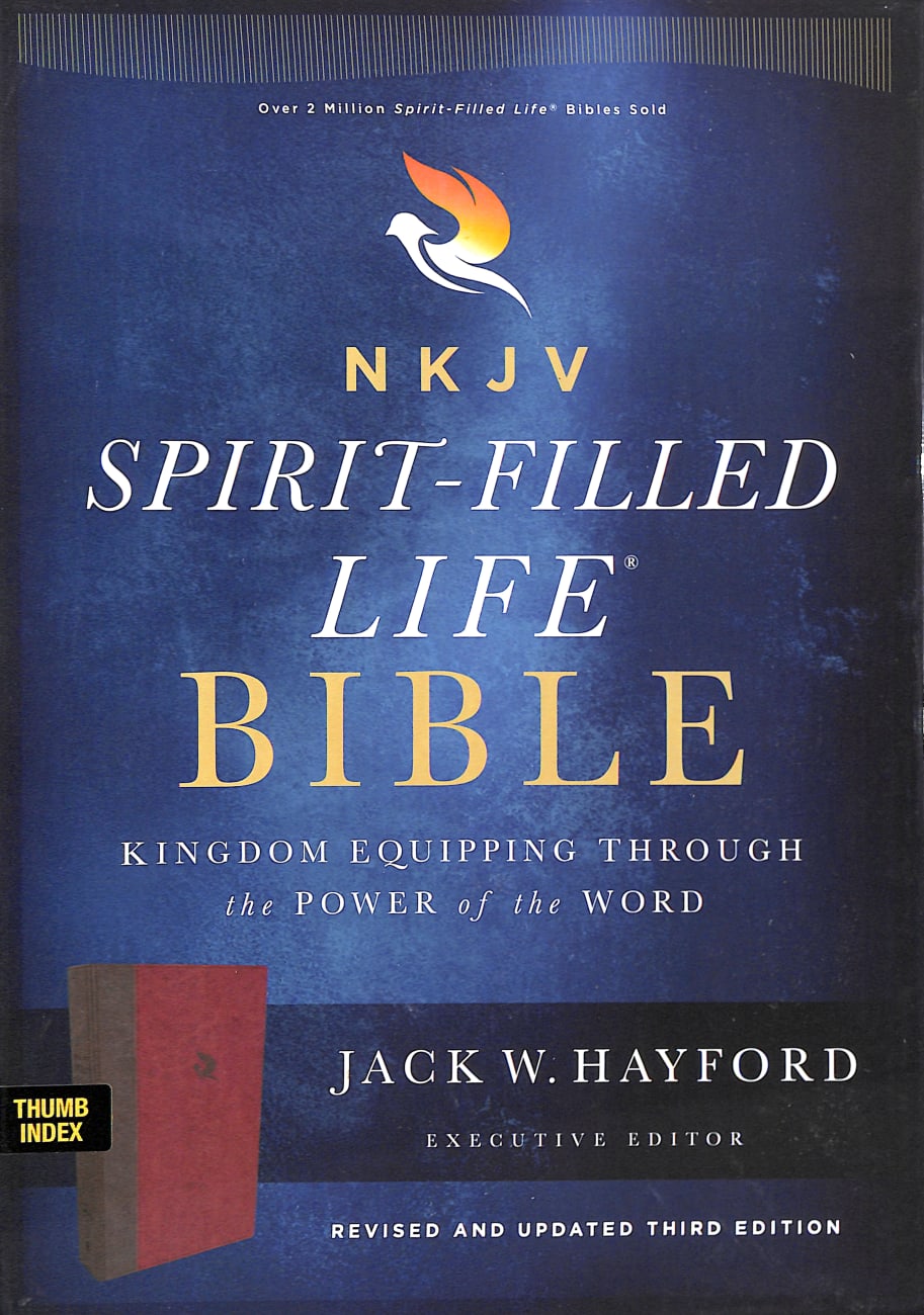 NKJV Spirit-Filled Life Bible Burgundy Indexed (Red Letter Edition) (Third Edition) Premium Imitation Leather