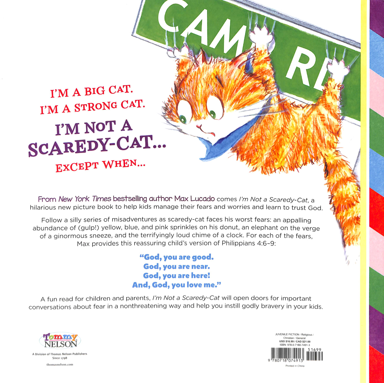 I'm Not a Scaredy-Cat: A Prayer For When You Wish You Were Brave Hardback