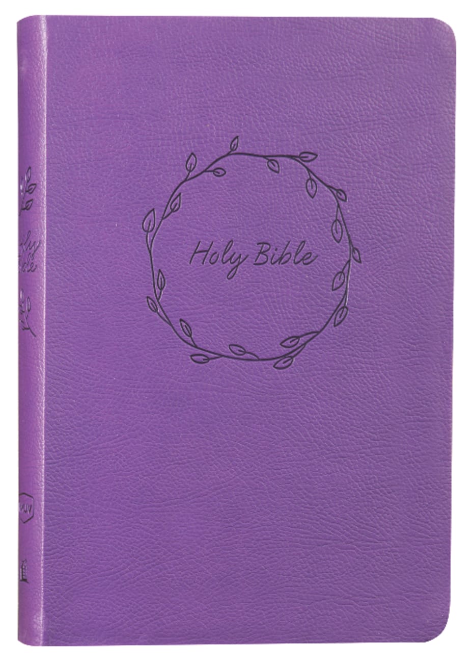 NKJV Value Thinline Bible Large Print Purple (Red Letter Edition) Premium Imitation Leather