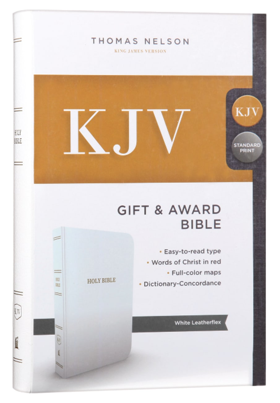 KJV Gift and Award Bible White (Red Letter Edition) Imitation Leather