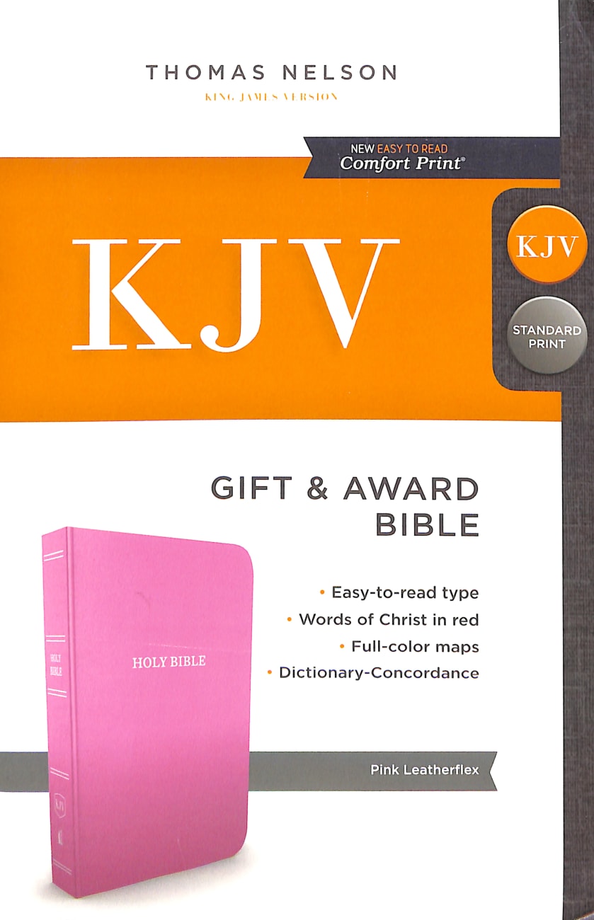 KJV Gift and Award Bible Pink (Red Letter Edition) Imitation Leather