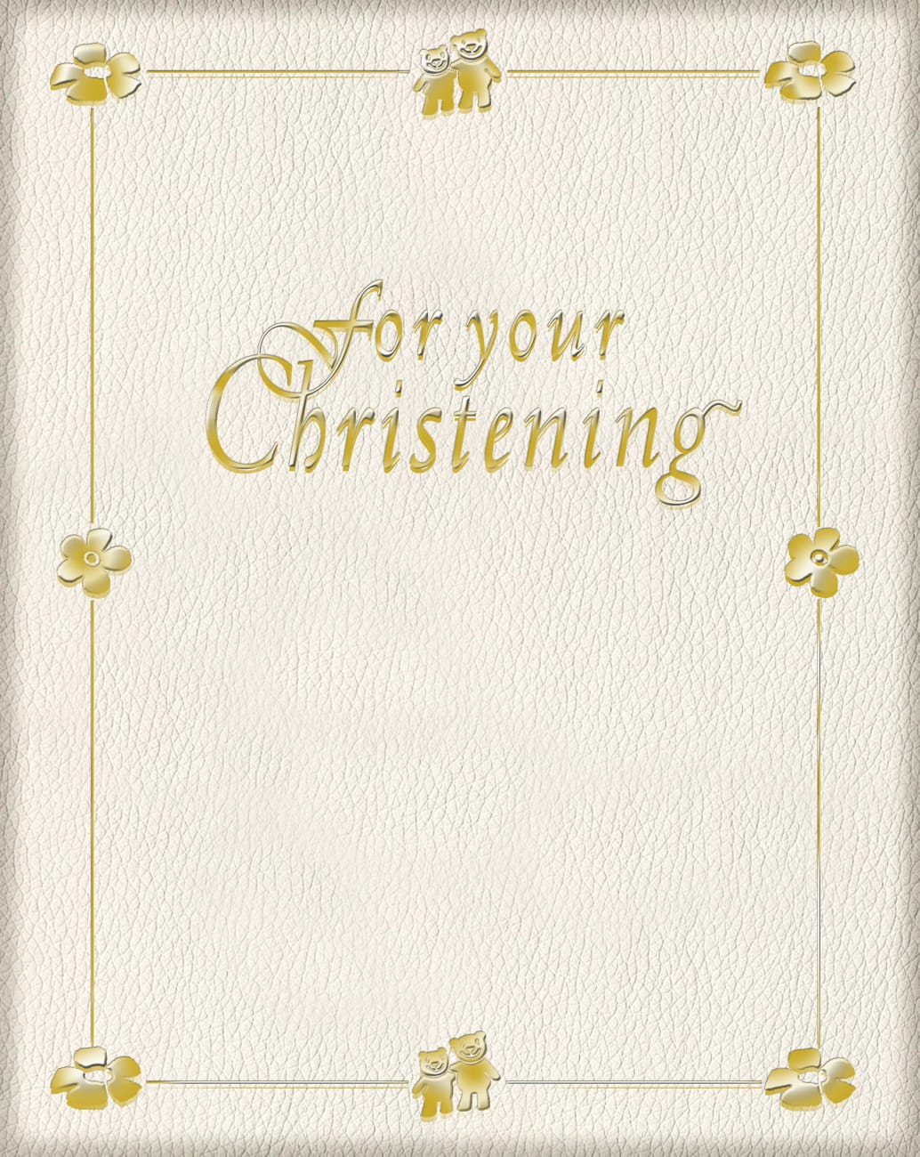 For Your Christening Hardback