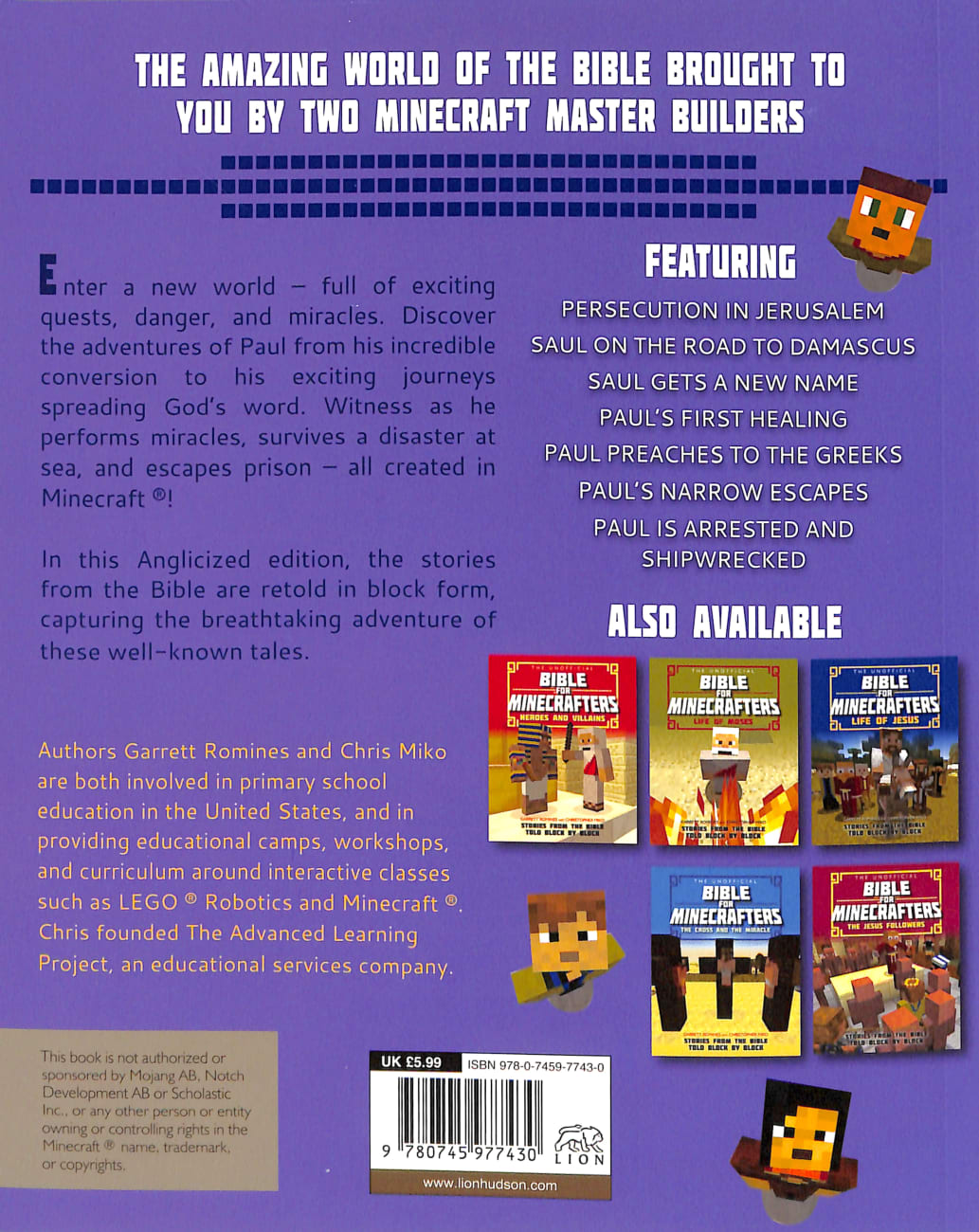 The Unofficial Bible For Minecrafters: Adventures of Paul Paperback