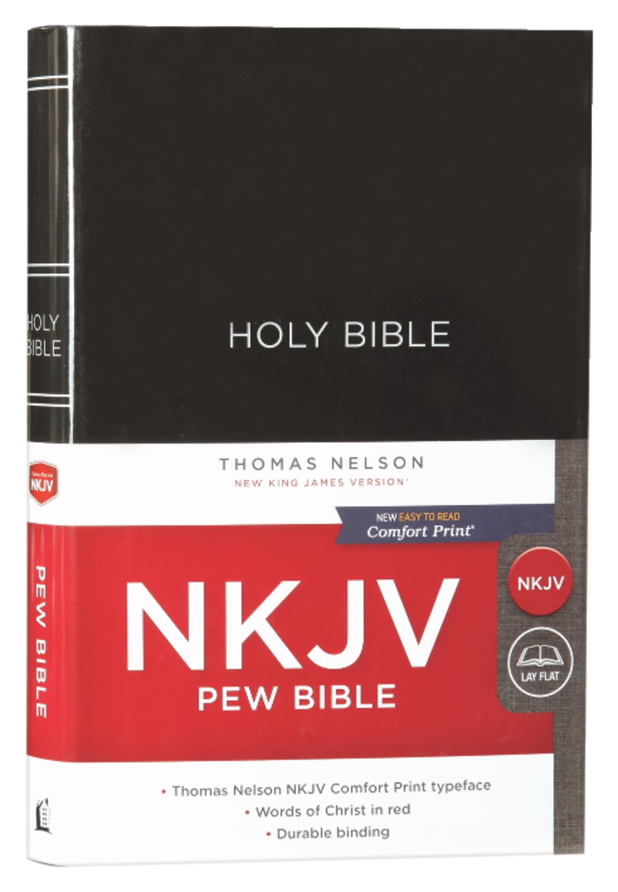 NKJV Pew Bible Black (Red Letter Edition) Hardback