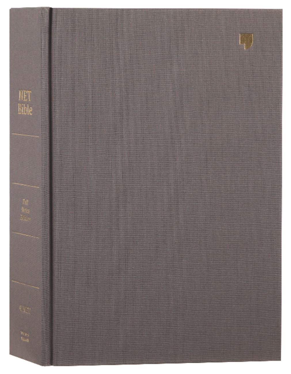 NET Bible Full-Notes Edition Gray Fabric Over Hardback