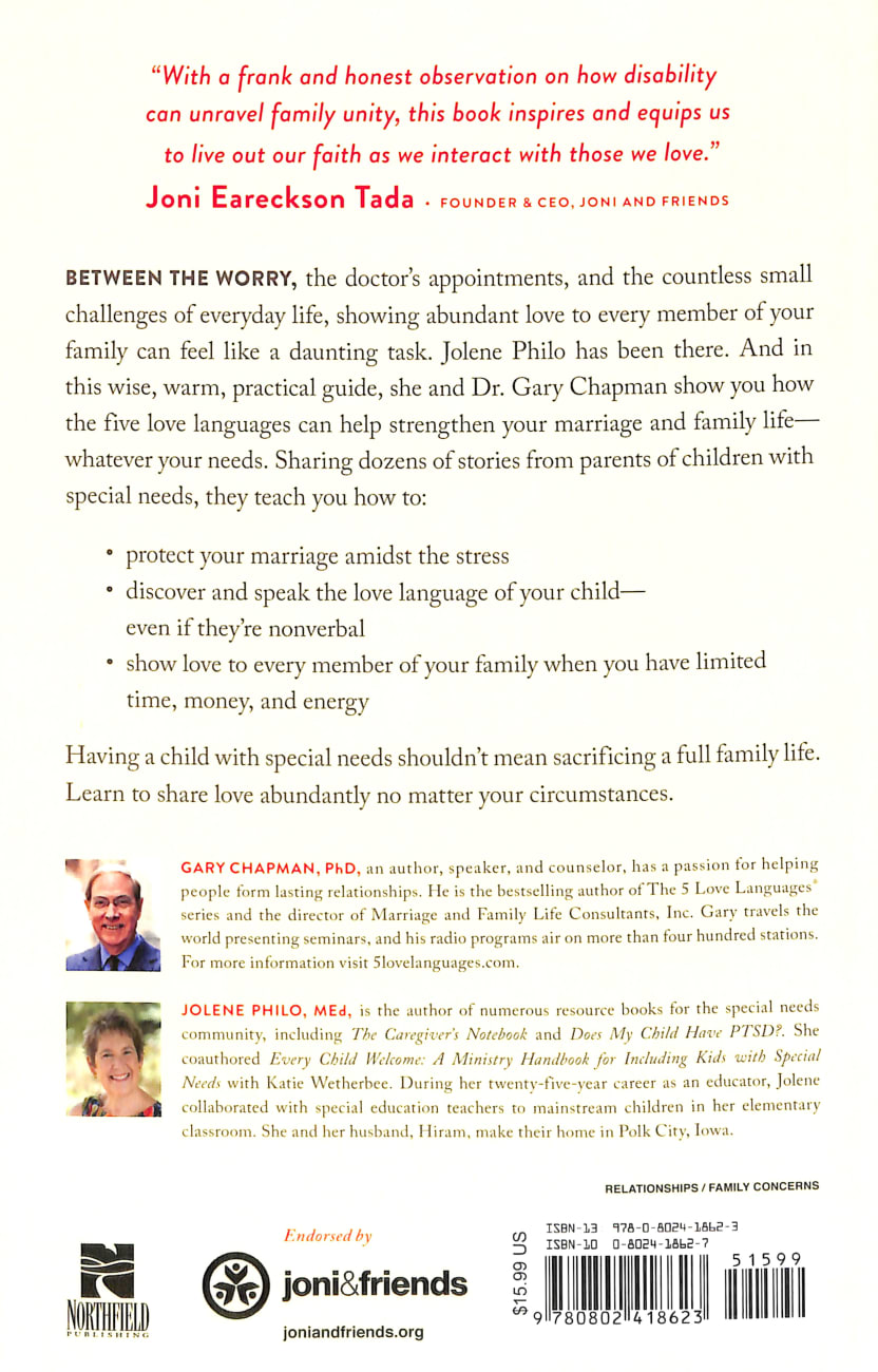 Sharing Love Abundantly in Special Needs Families: The 5 Love Languages For Parents Raising Children With Disabilities Paperback