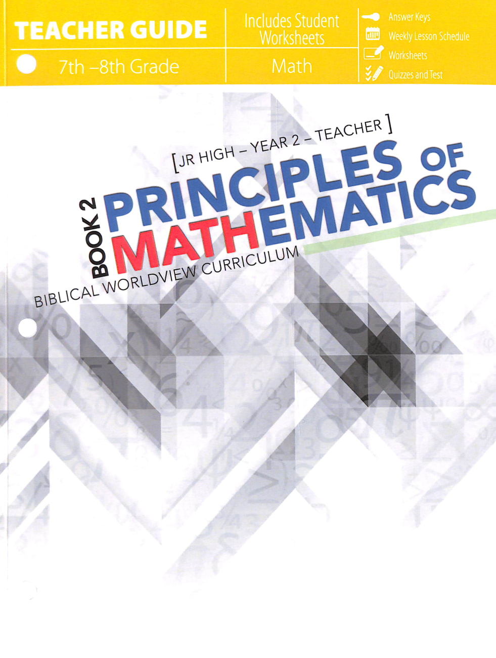 Principles of Mathematics Book 2 (Teacher Guide/incl Student Worksheets) Paperback