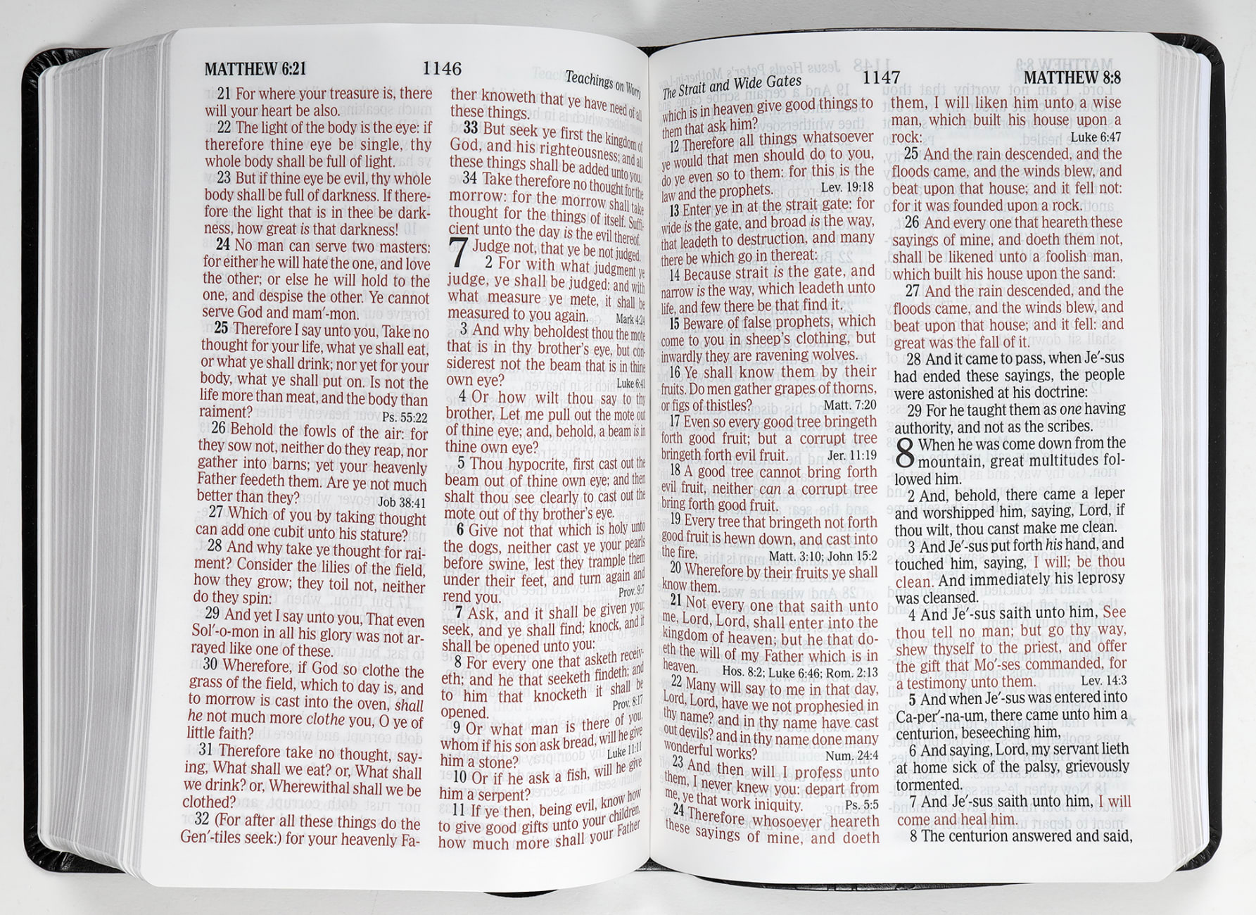 KJV Holy Bible Large Print Personal Size Reference Bible Charcoal (Red Letter Edition) Premium Imitation Leather