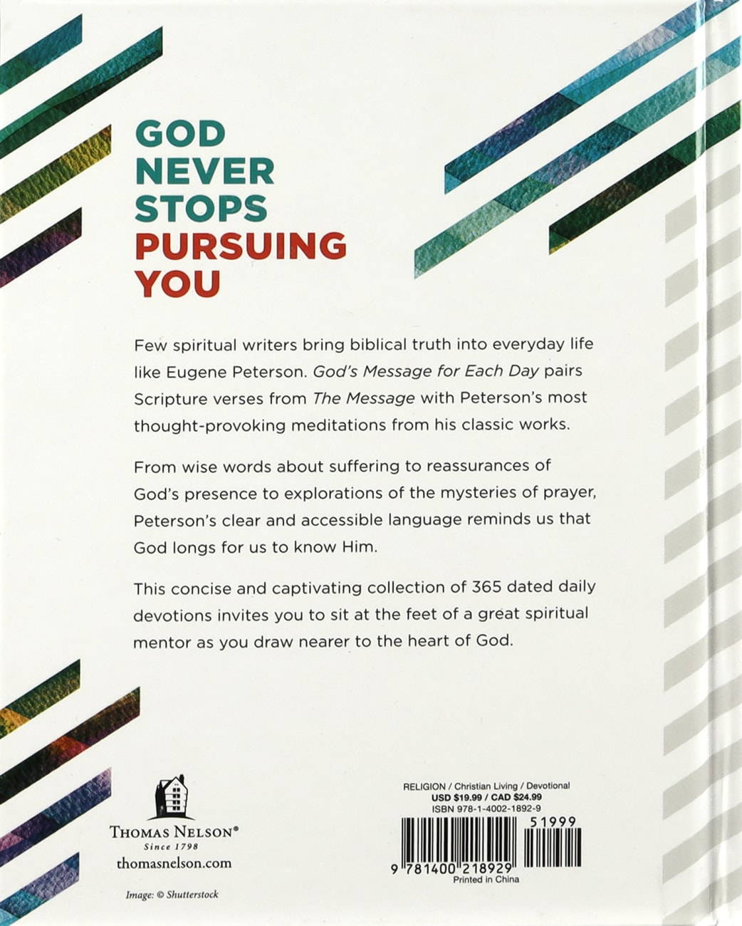 God's Message For Each Day: Wisdom From the Word of God Hardback