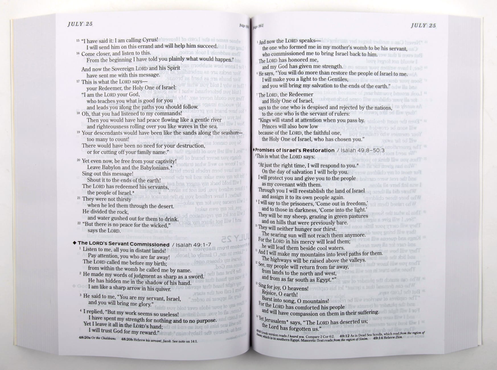 NLT One Year Chronological Bible (Black Letter Edition) (2nd Edition) Paperback
