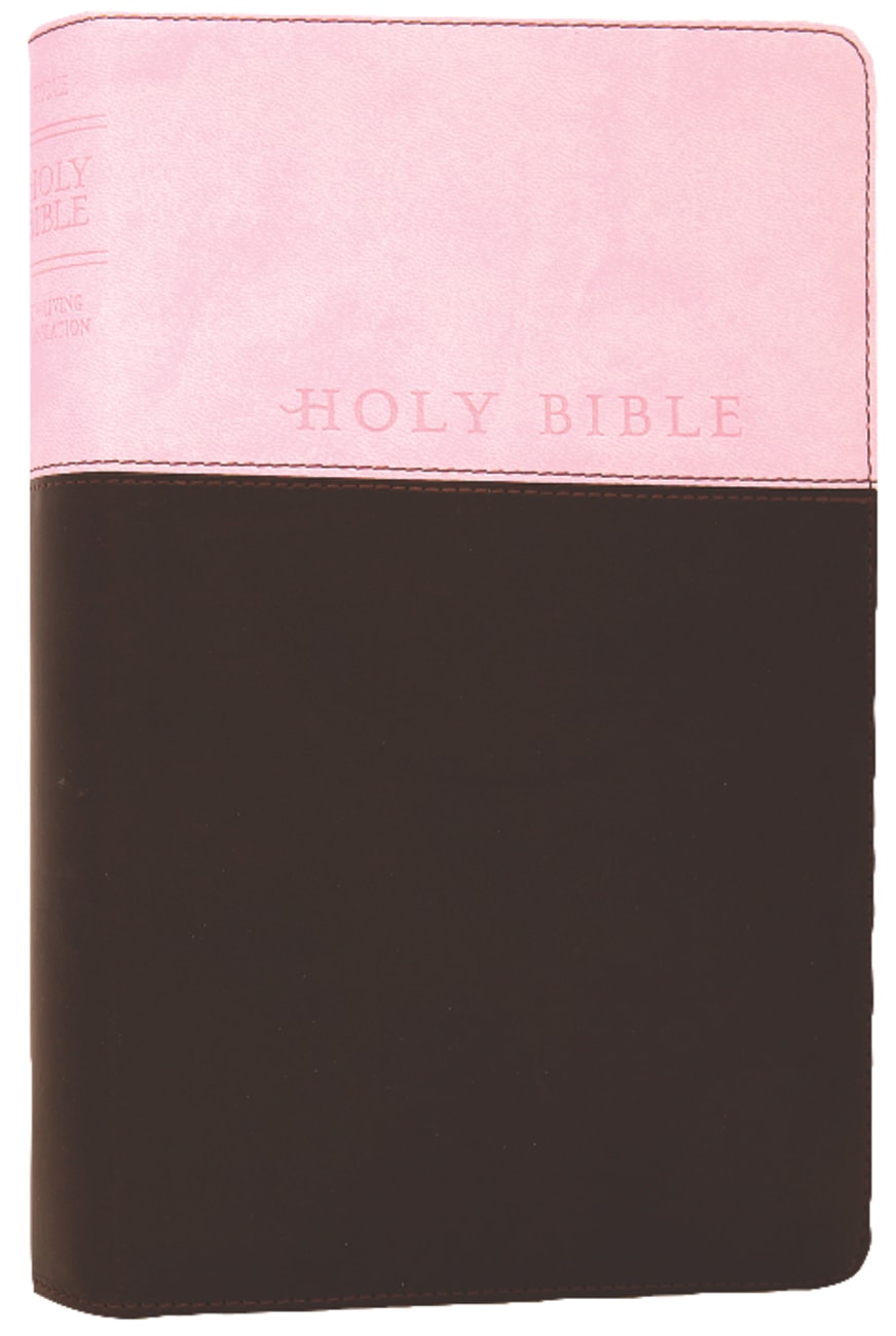 NLT Premium Gift Bible Pink/Dark Brown (Red Letter Edition) Imitation Leather