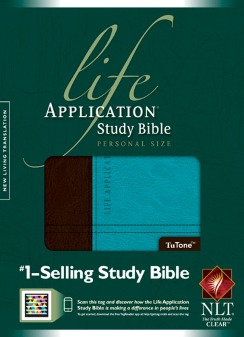 NLT Life Application Study Bible Personal Size Dark Brown/Teal (Black Letter Edition) Imitation Leather