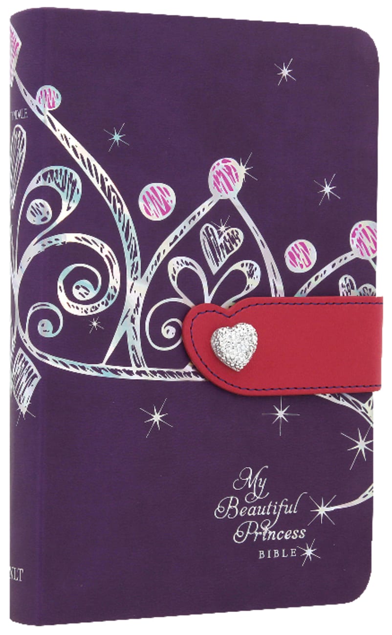 NLT My Beautiful Princess Bible Purple Crown Pink (Black Letter Edition) Imitation Leather