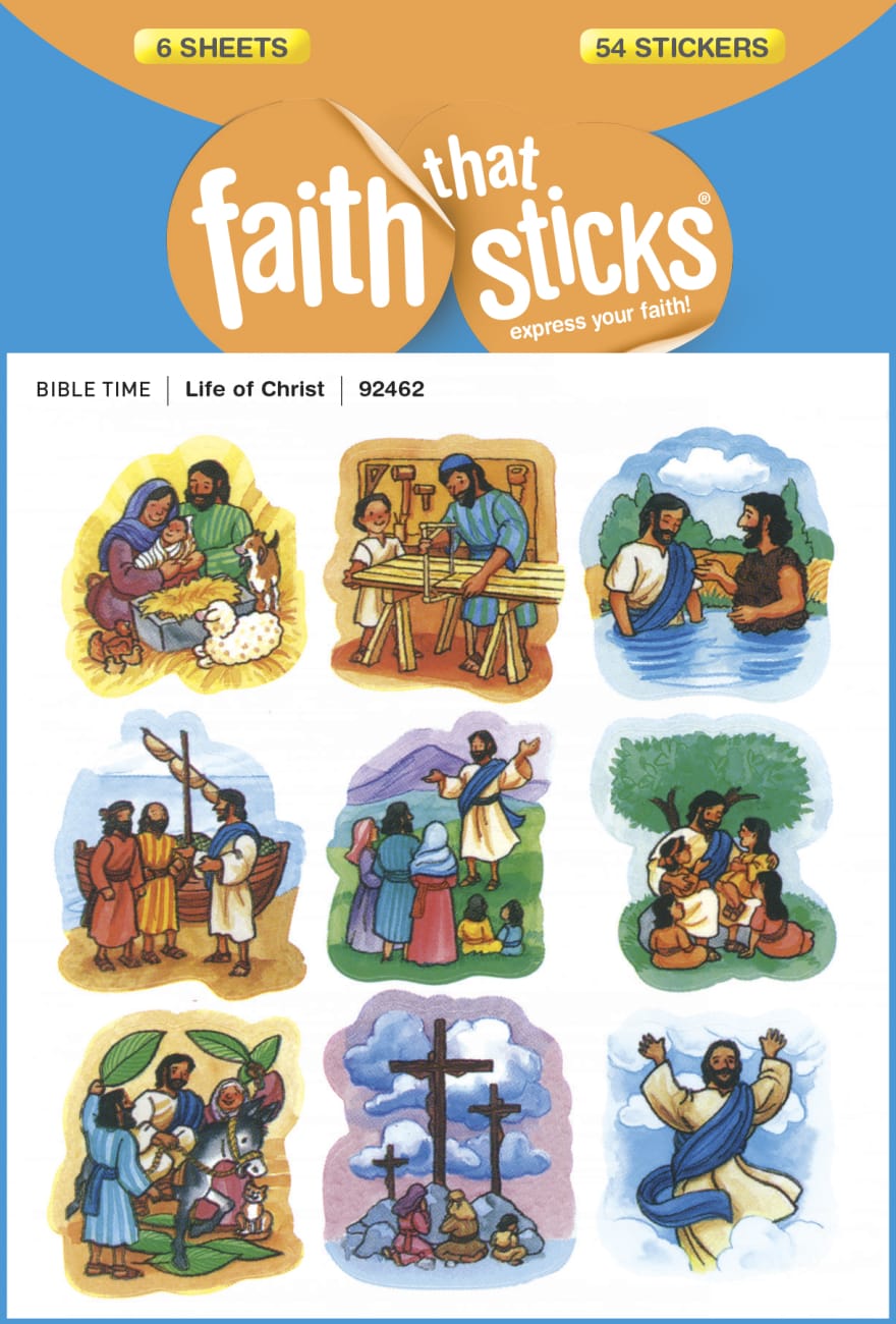 Life of Christ (6 Sheets, 54 Stickers) (Stickers Faith That Sticks Series) Stickers