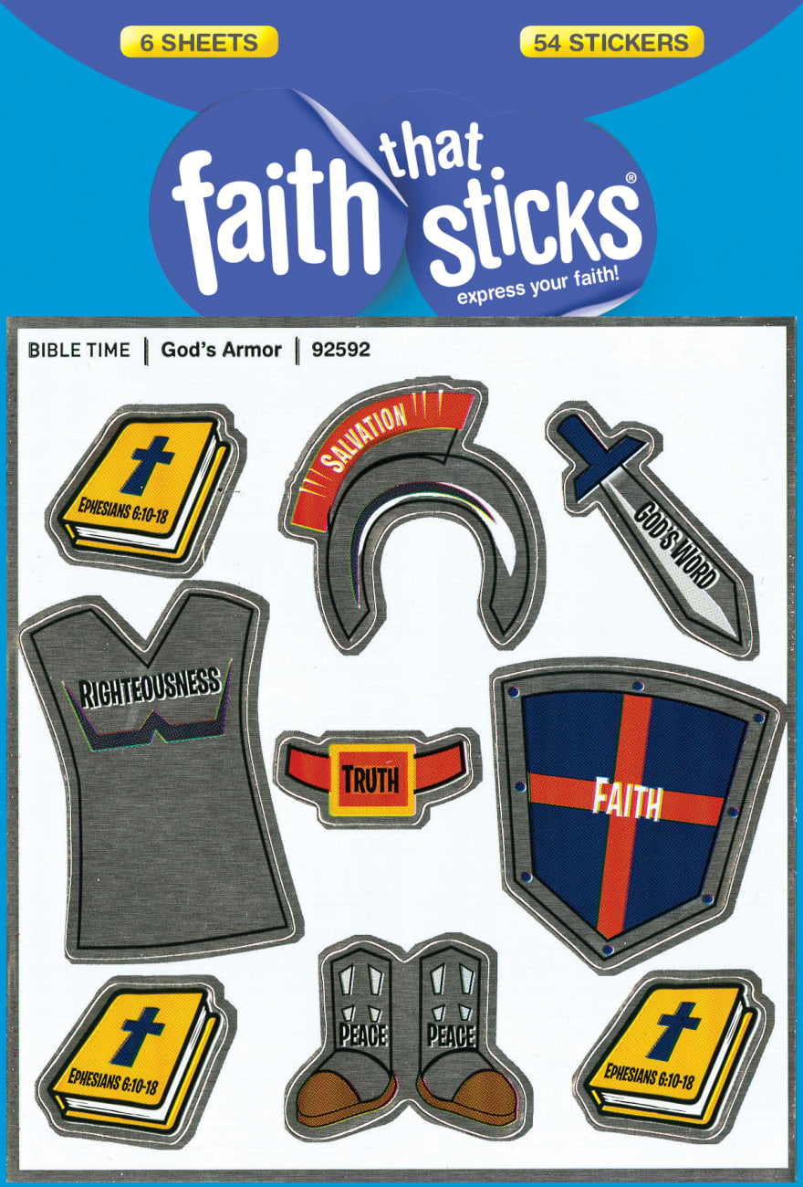 Sfts: God's Armor (6 Sheets, 54 Stickers) Stickers