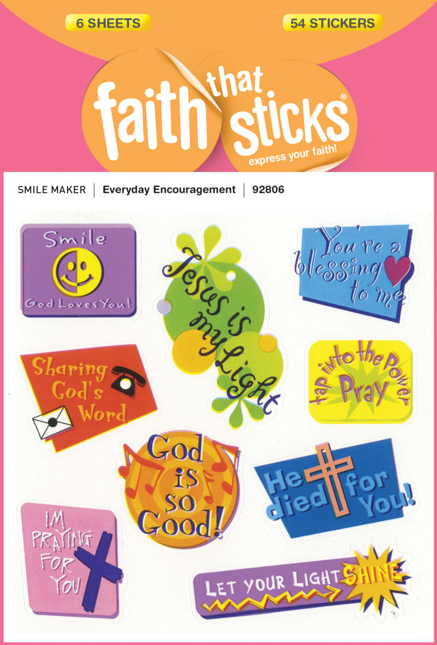 Everyday Encouragement (6 Sheets, 54 Stickers) (Stickers Faith That Sticks Series) Stickers