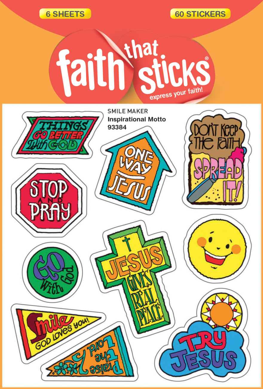 Inspirational Motto (6 Sheets, 60 Stickers) (Stickers Faith That Sticks Series) Stickers