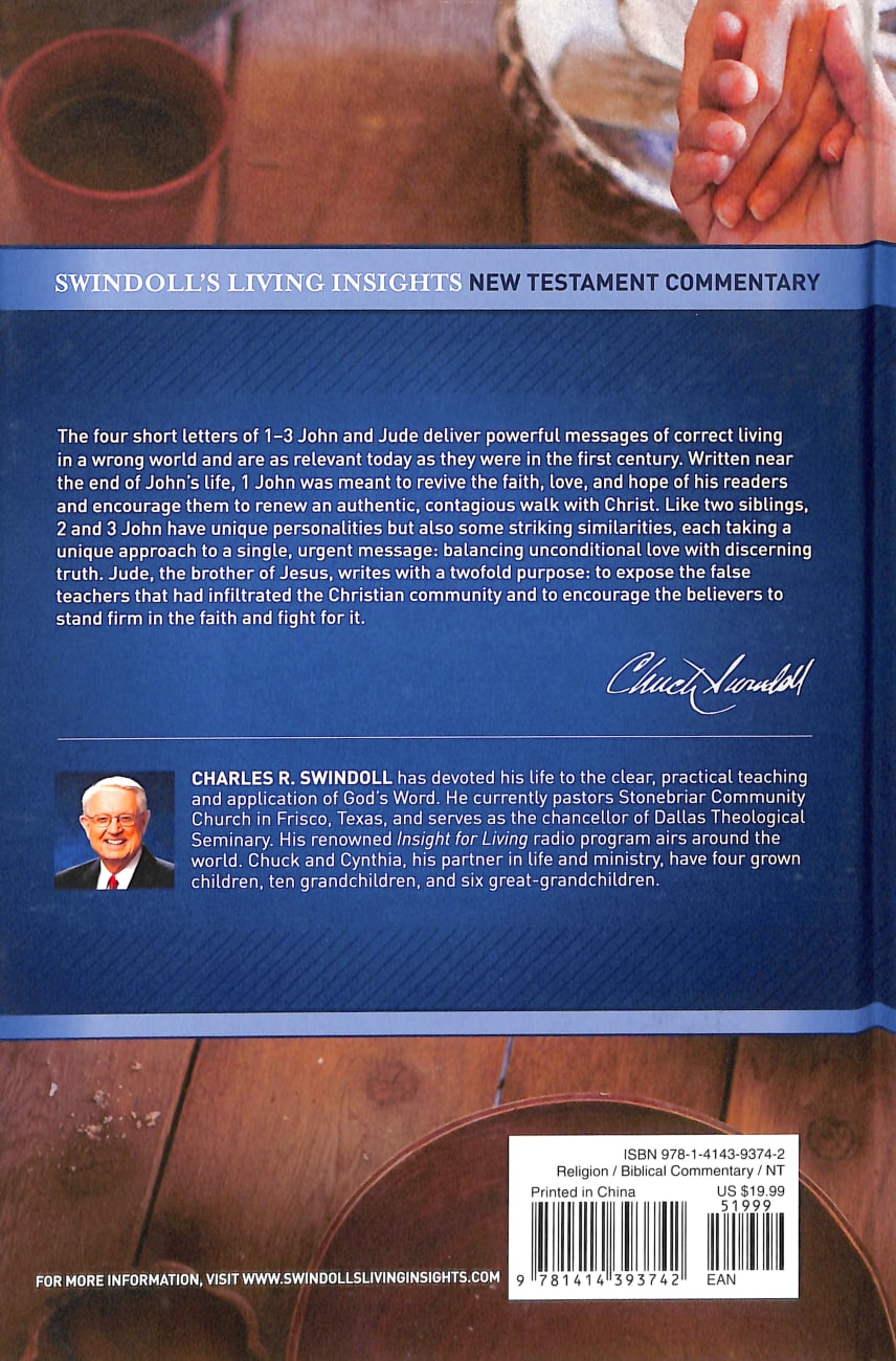Insights on 1,2&3 John, Jude (#14 in Swindoll's Living Insights New Testament Commentary Series) Hardback
