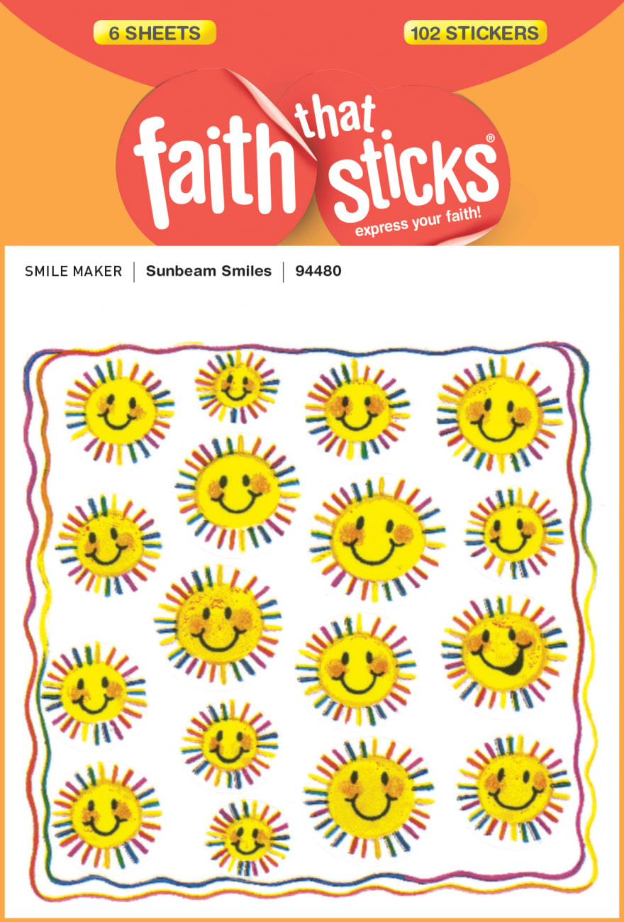Sunbeam Smiles (6 Sheets, 102 Stickers) (Stickers Faith That Sticks Series) Stickers