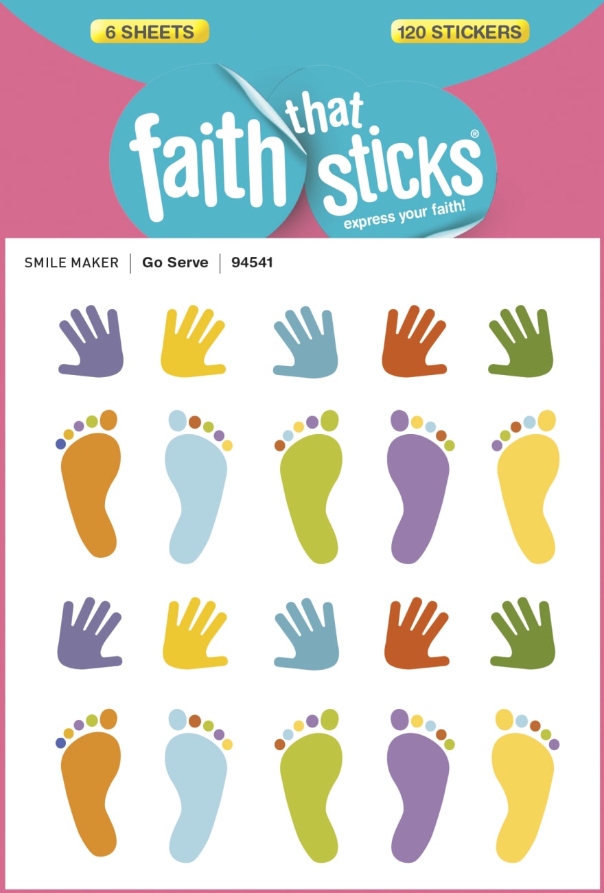 Go Serve (6 Sheets, 120 Stickers) (Stickers Faith That Sticks Series) Stickers