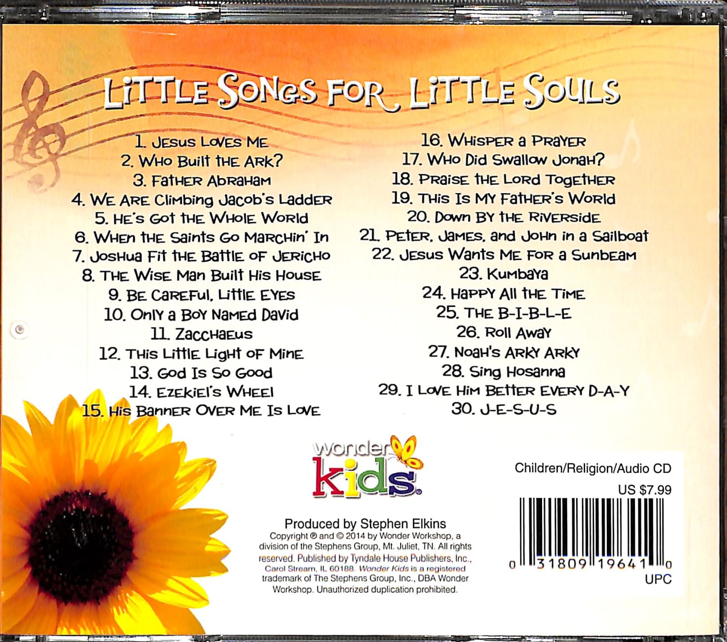Little Songs For Little Souls (#01 in Wonder Kids Music Series) Compact Disk