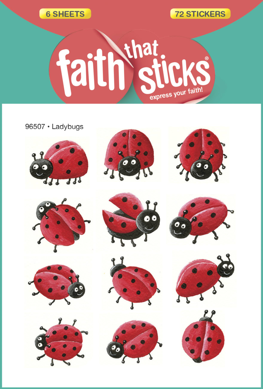 Ladybugs (6 Sheets, 72 Stickers) (Stickers Faith That Sticks Series) Stickers