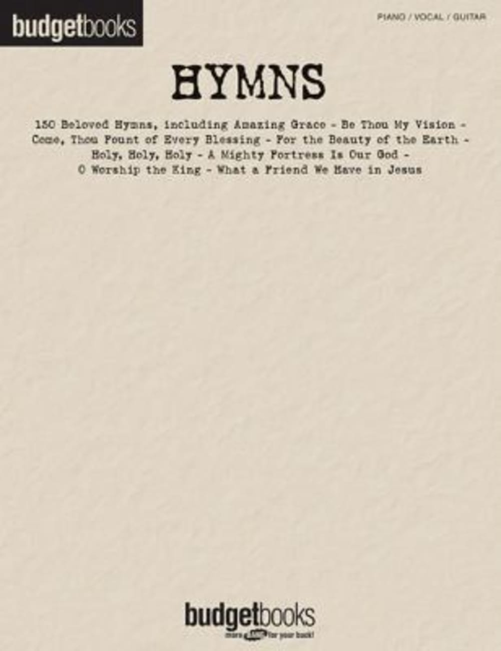 Hymns: Piano/Vocal/Guitar Paperback