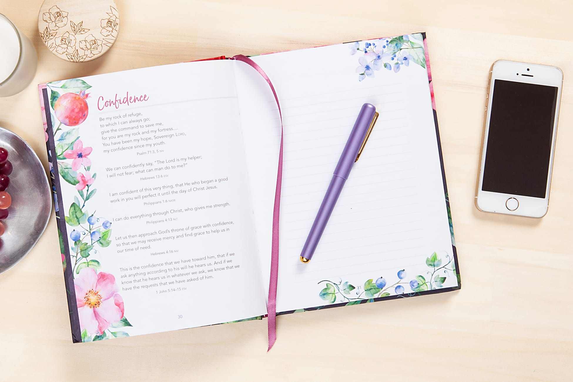 Journal: Delight Yourself in the Lord, Floral Hardback