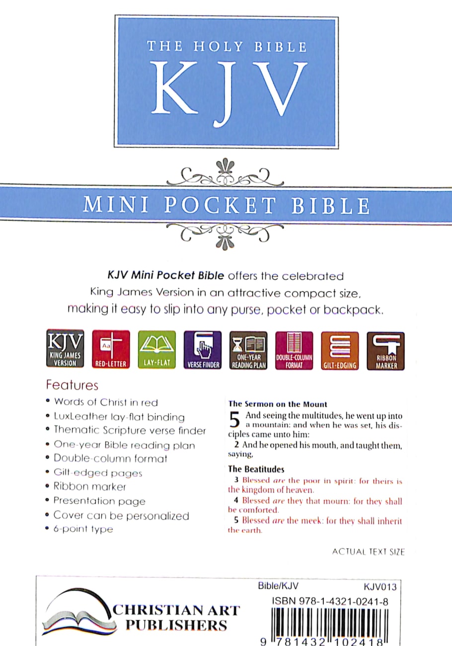 KJV Mini Pocket Edition Black (Black Letter Edition) Imitation Leather