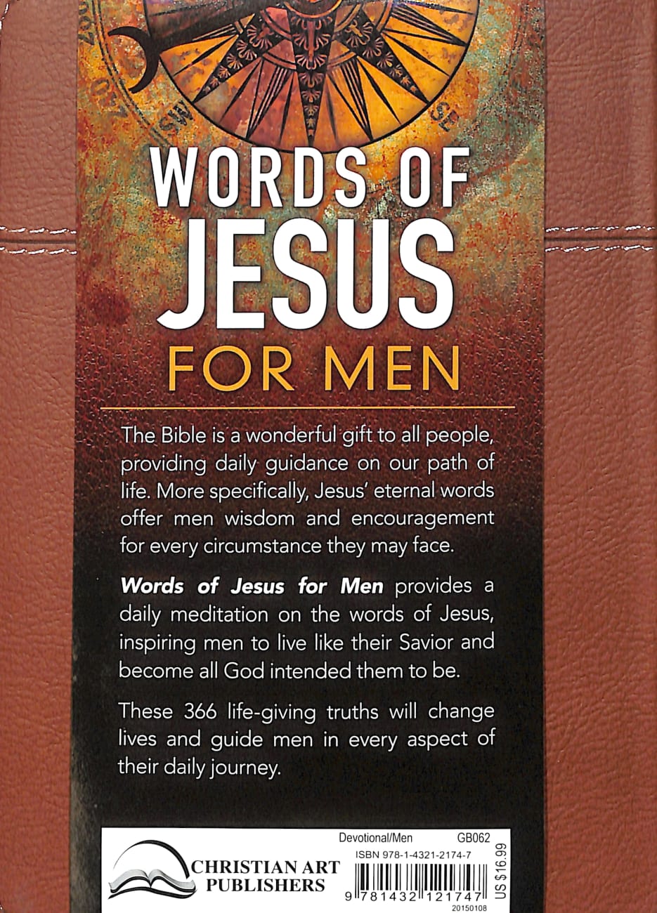366 Devotions: Words of Jesus For Men (Tan) Imitation Leather