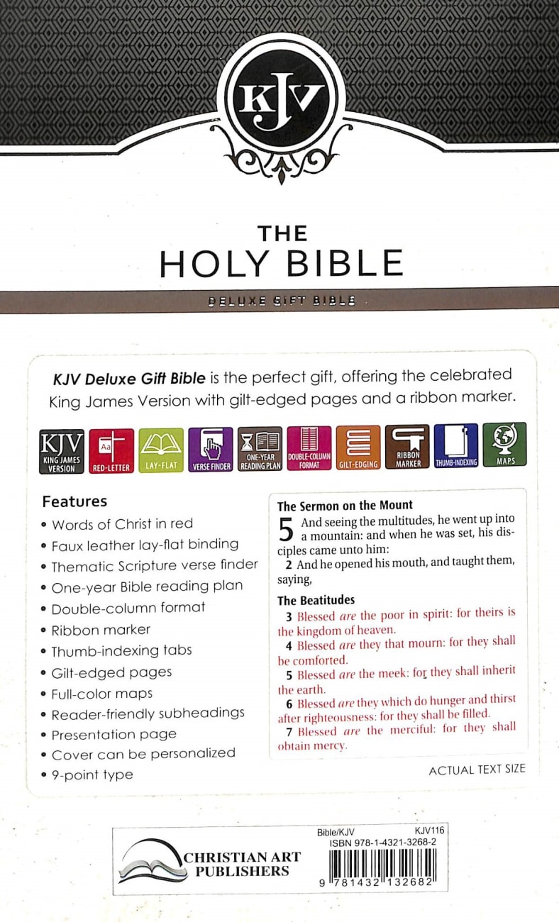 KJV Deluxe Gift Bible Indexed Purple (Red Letter Edition) Imitation Leather