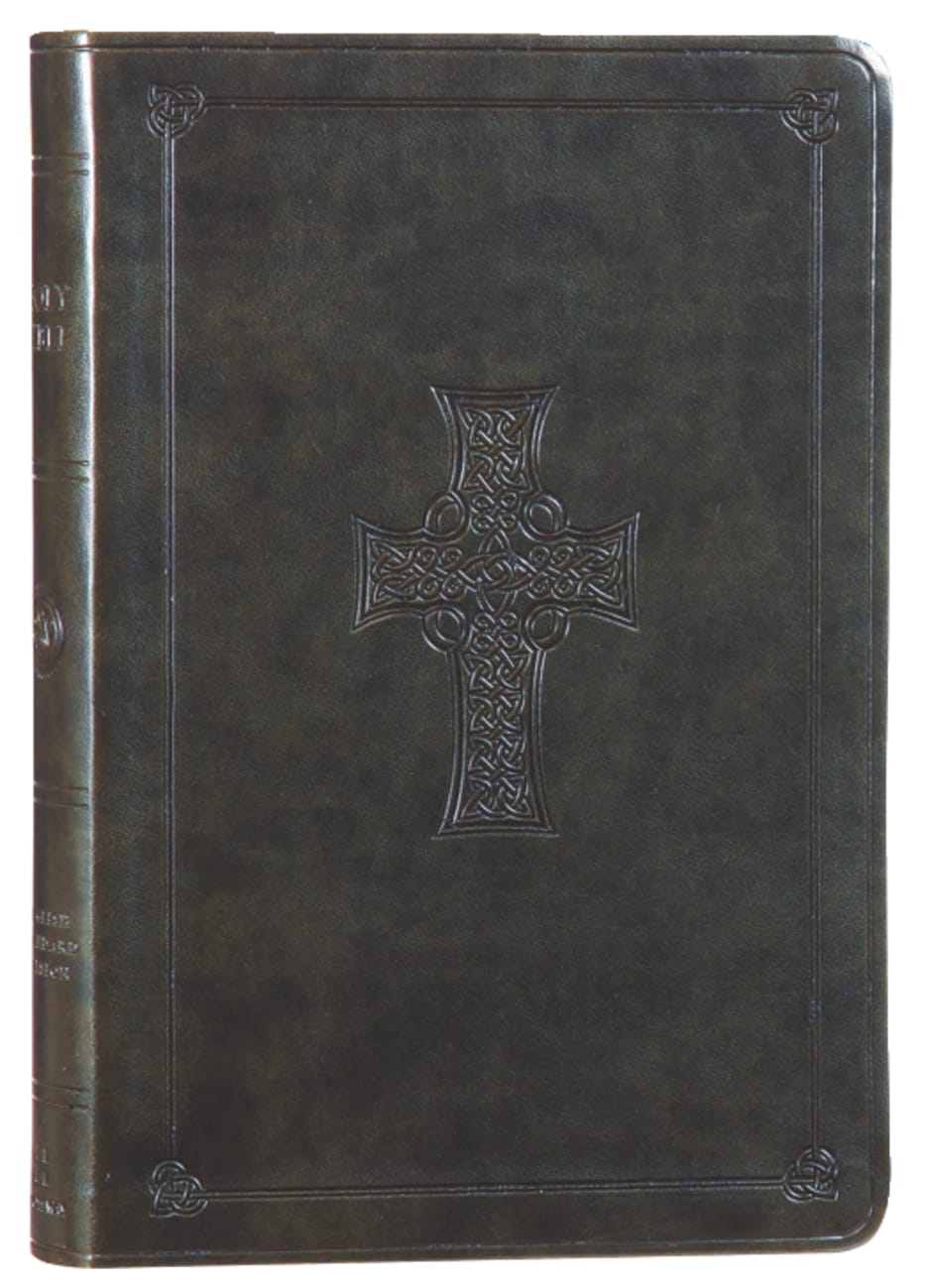 ESV Large Print Value Thinline Bible Olive Celtic Cross (Black Letter Edition) Imitation Leather