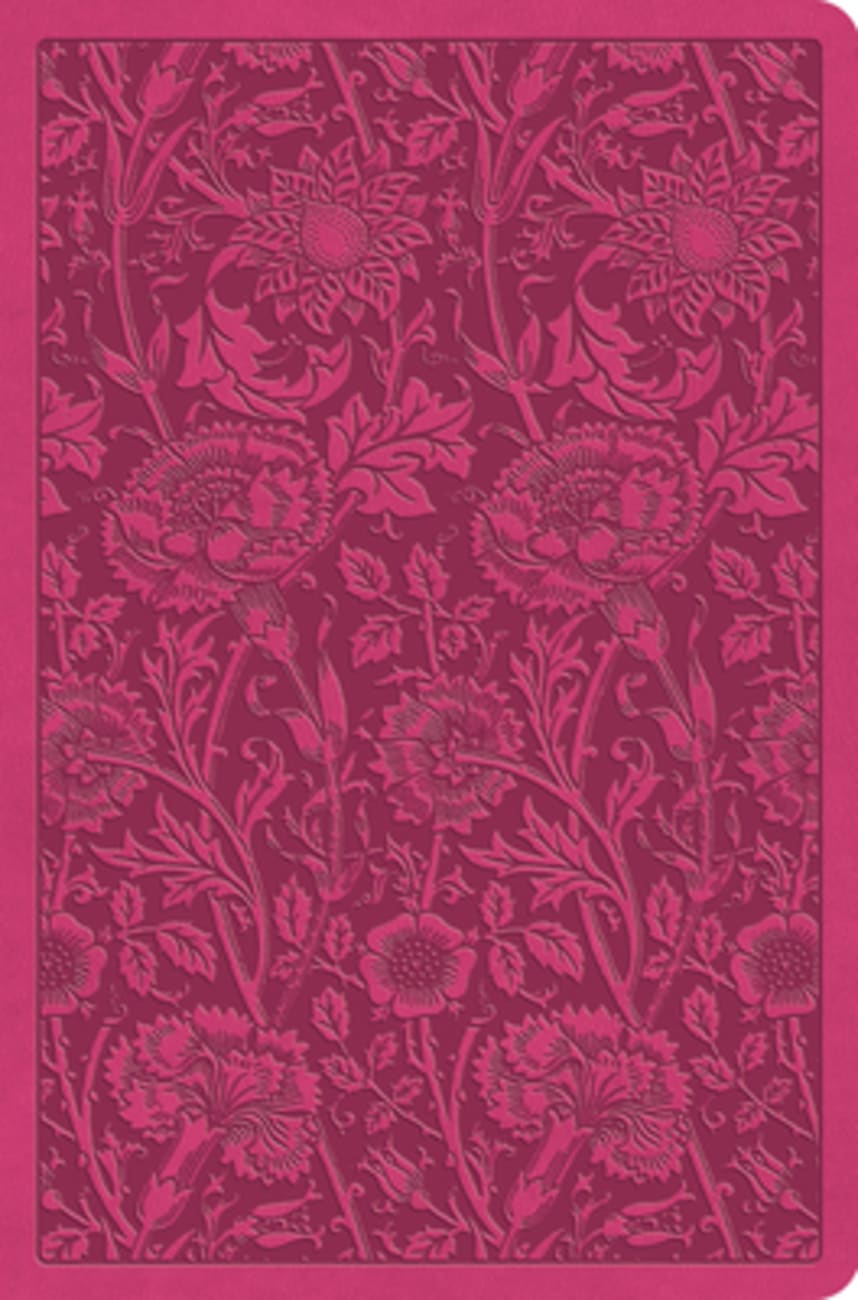 ESV Value Compact Bible Raspberry Floral Design Imitation Leather