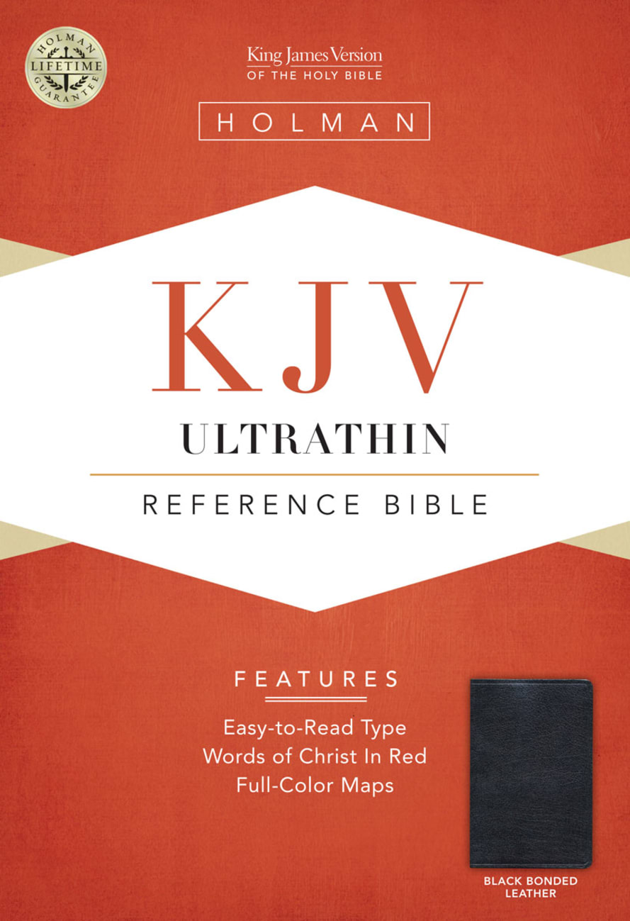 KJV Ultrathin Reference Bible Black Bonded Leather