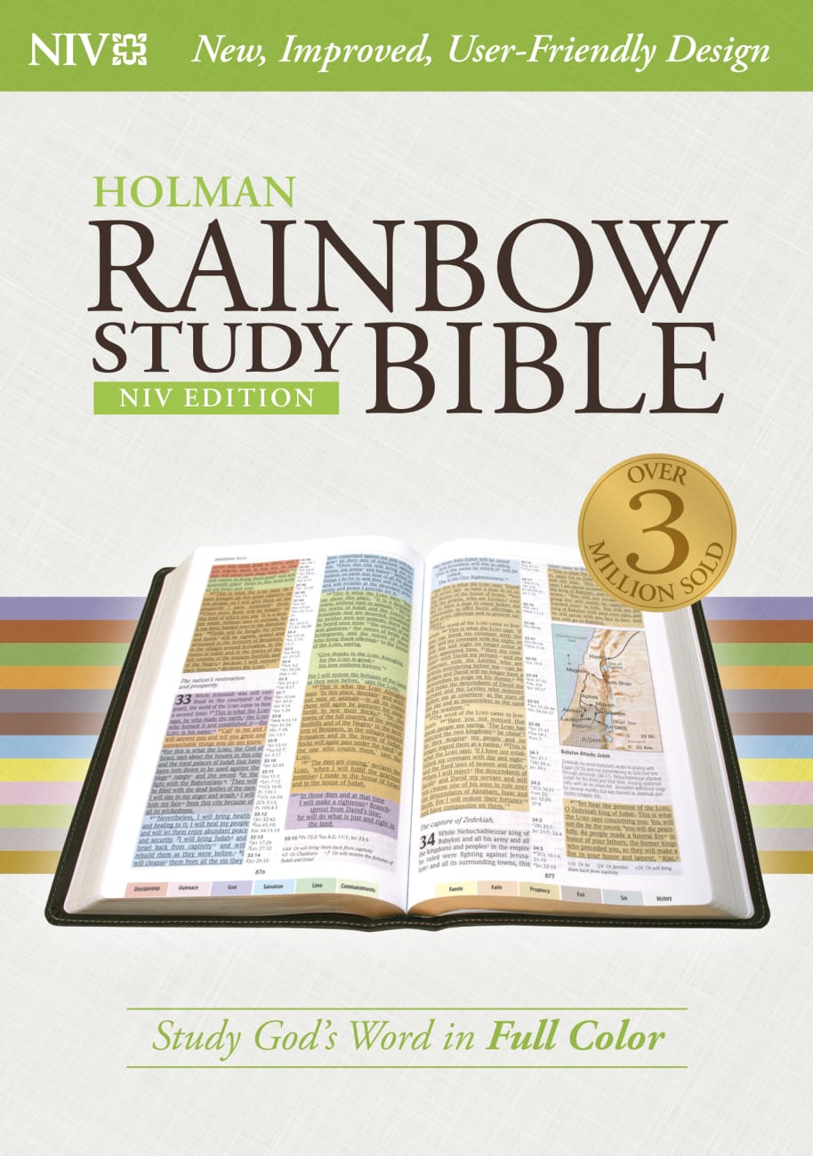 NIV Rainbow Study Bible Indexed Hardback