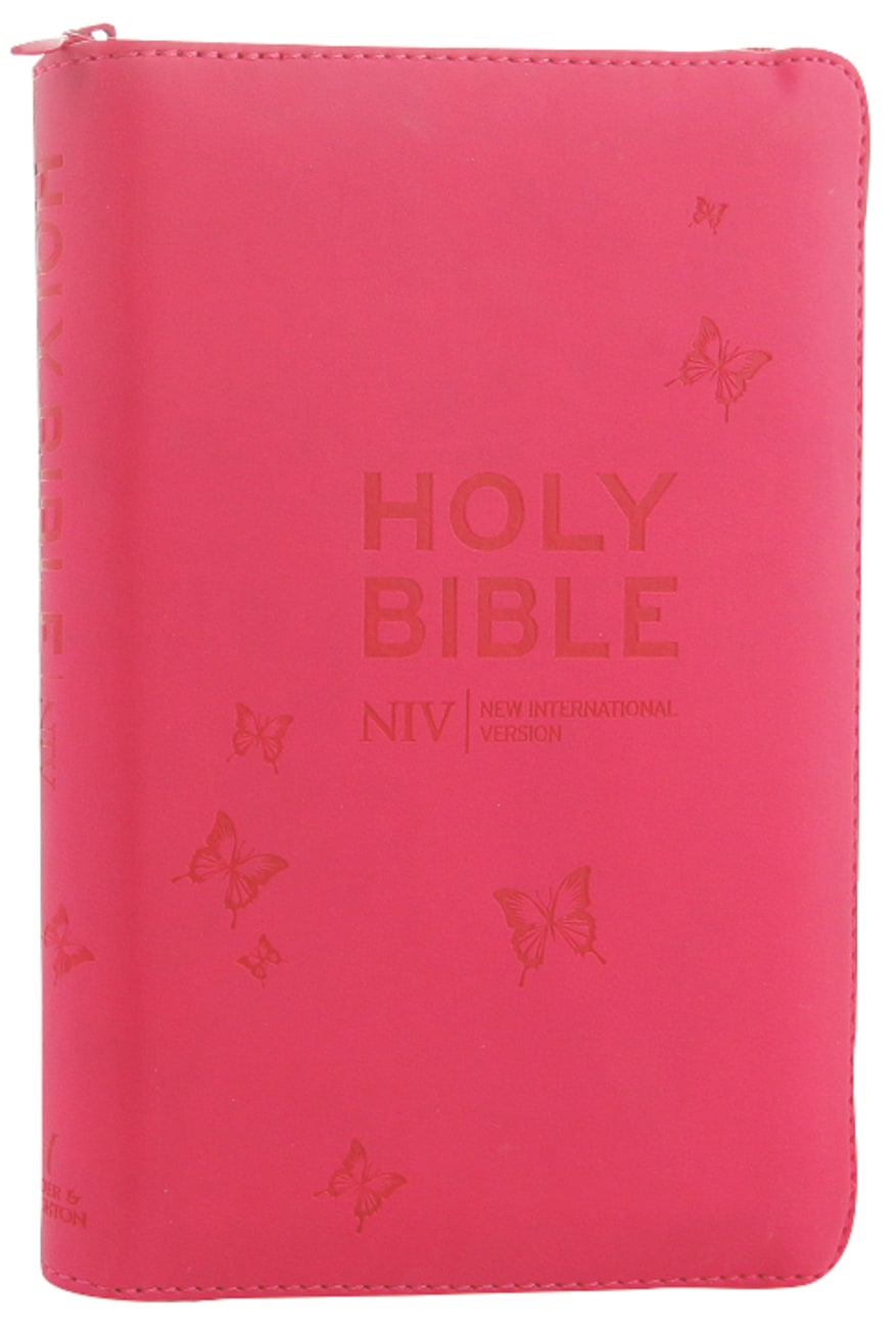 NIV Pocket Bible Pink Soft-Tone Zippered (Black Letter Edition) Imitation Leather