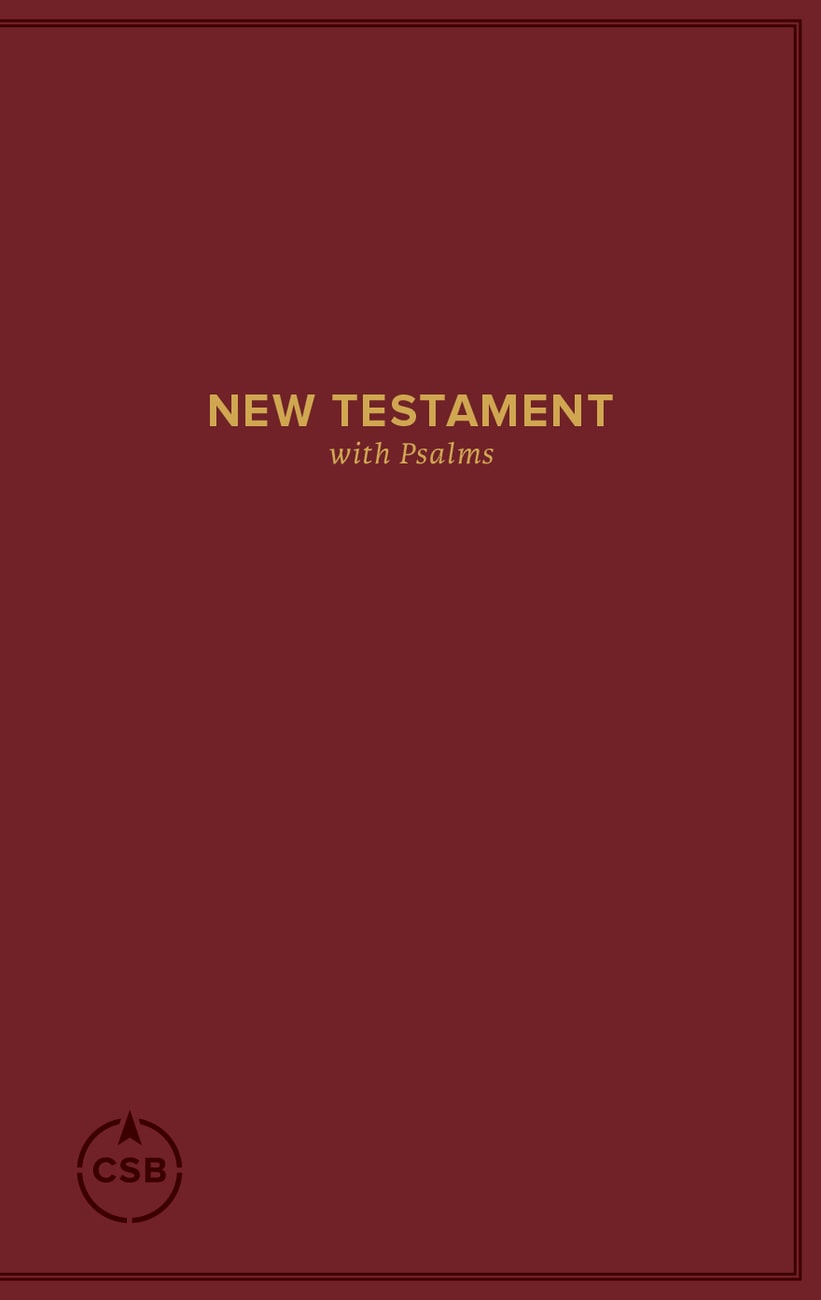 CSB Pocket New Testament With Psalms Burgundy Paperback