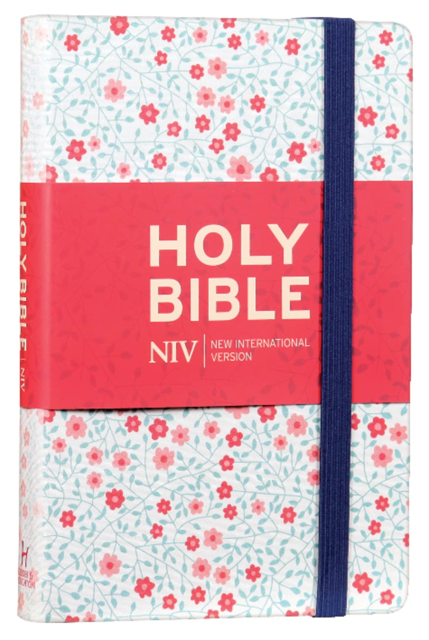 NIV Thinline Bible Floral Cloth Hardback