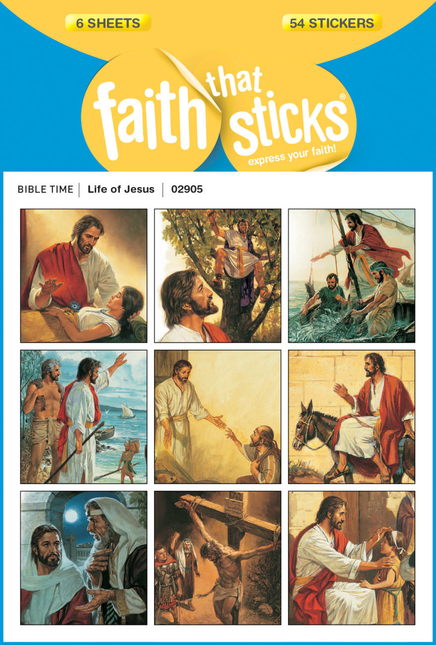 Life of Jesus (6 Sheets, 54 Stickers) (Stickers Faith That Sticks Series) Stickers