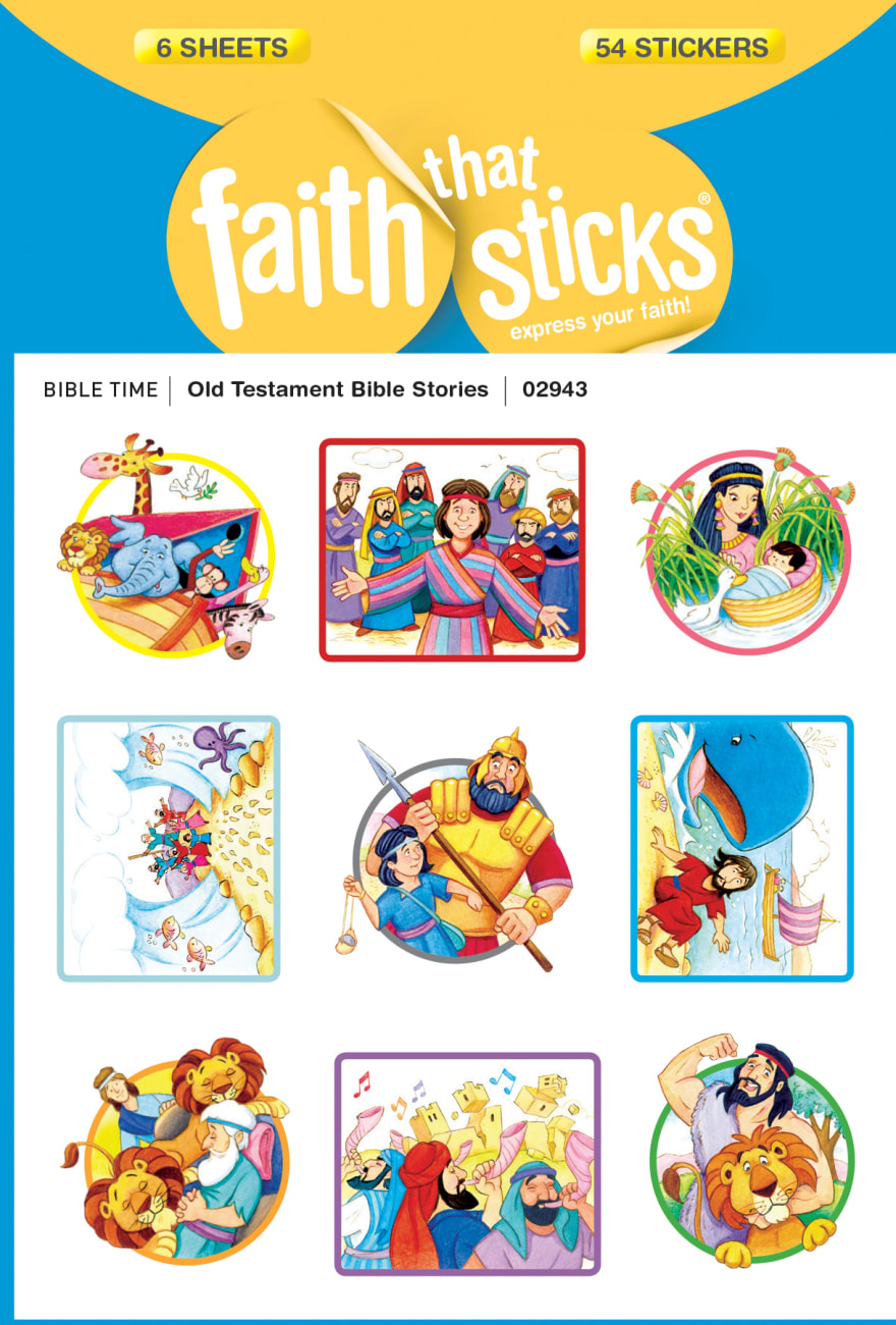 Old Testament Bible Stories (6 Sheets, 54 Stickers) (Stickers Faith That Sticks Series) Stickers