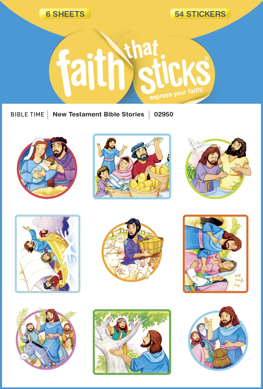 New Testament Bible Stories (6 Sheets, 54 Stickers) (Stickers Faith That Sticks Series) Stickers