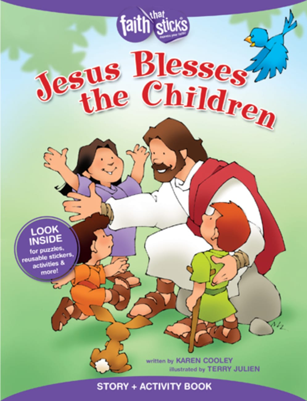 Jesus Blesses the Children (Incl. Stickers & Puzzles) (Faith That Sticks Story & Activity Book Series) Paperback
