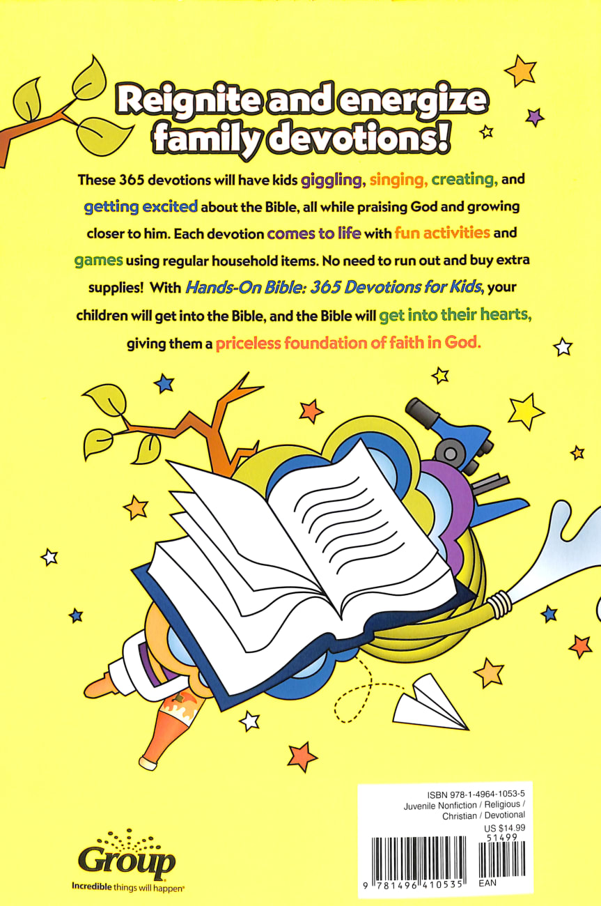Hands-On Bible 365 Devotions For Kids: Faith-Filled Activities For Families Paperback