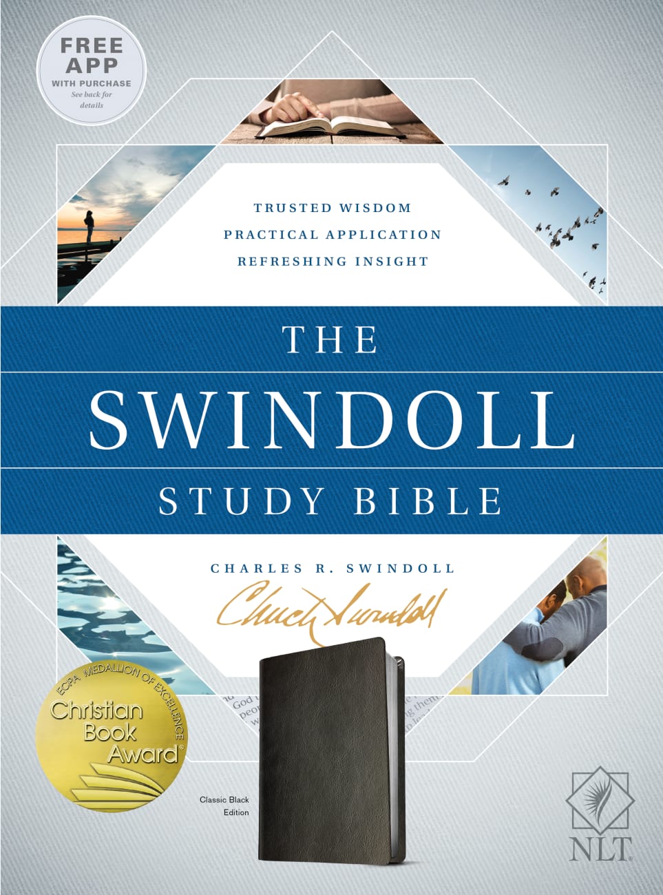 NLT Swindoll Study Bible Black Imitation Leather