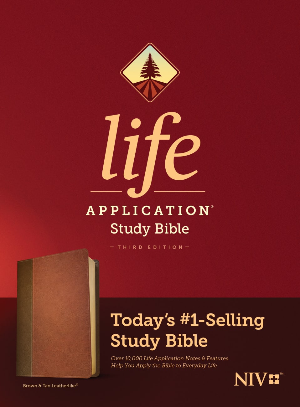 NIV Life Application Study Bible 3rd Edition Brown/Mahogany (Black Letter Edition) Imitation Leather