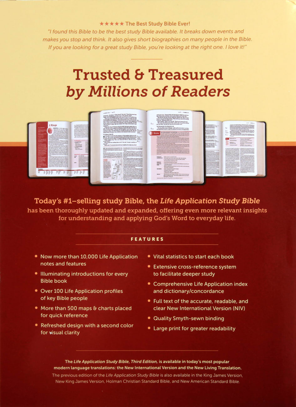 NIV Life Application Study Bible 3rd Edition Large Print (Red Letter Edition) Hardback