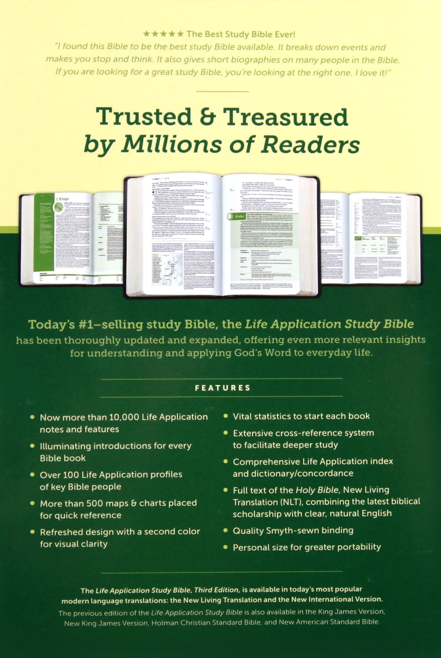 NLT Life Application Study Bible Third Edition Personal Size (Black Letter Edition) Hardback