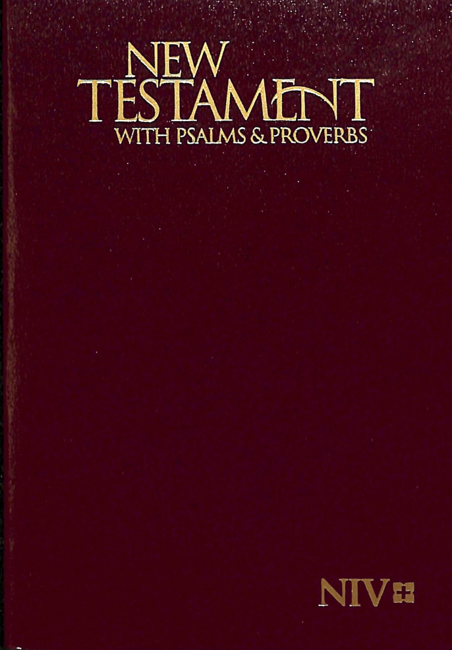 NIV Pocket New Testament With Psalms & Proverbs Burgundy (Black Letter Edition) Paperback